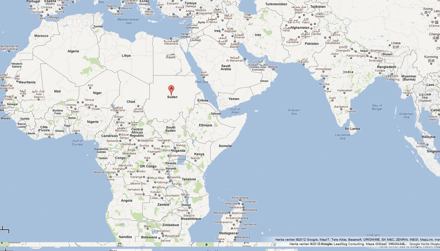 carte du soudan afrique